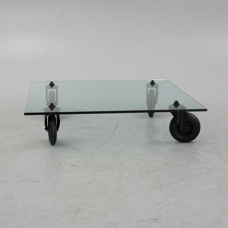 Gae Aulenti, coffee table, "Tavolo con Ruote", Italy.