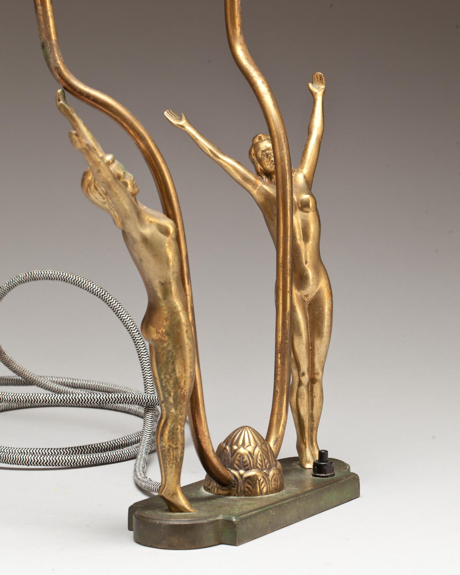 BORDSLAMPA, art deco, 1930-tal.
