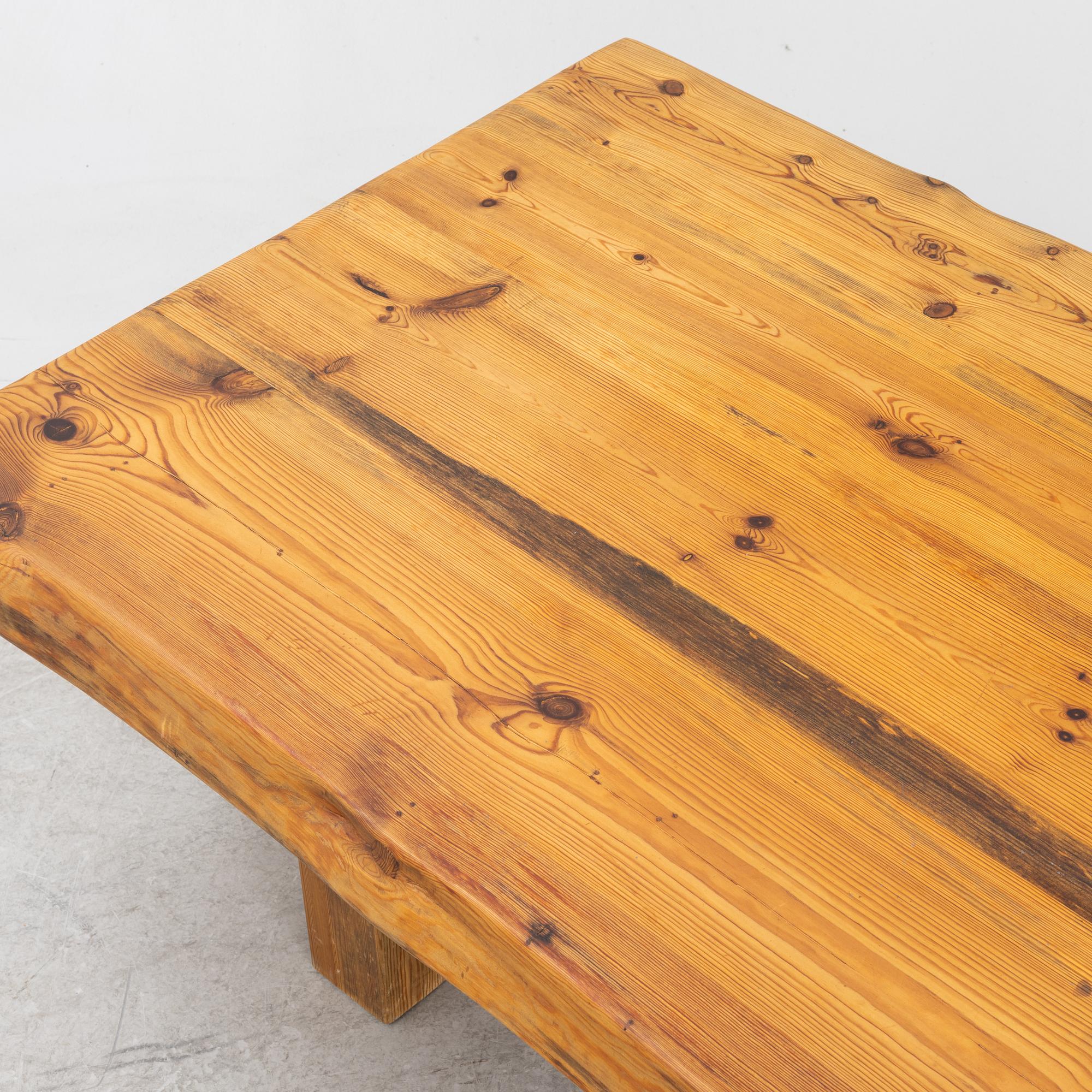 Coffee table, pine, Sweden, second half of the 20th century.