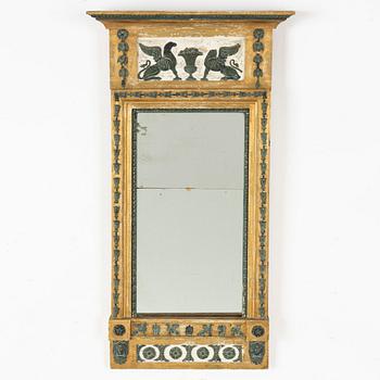 A late Gustavian mirror, early 19th century.