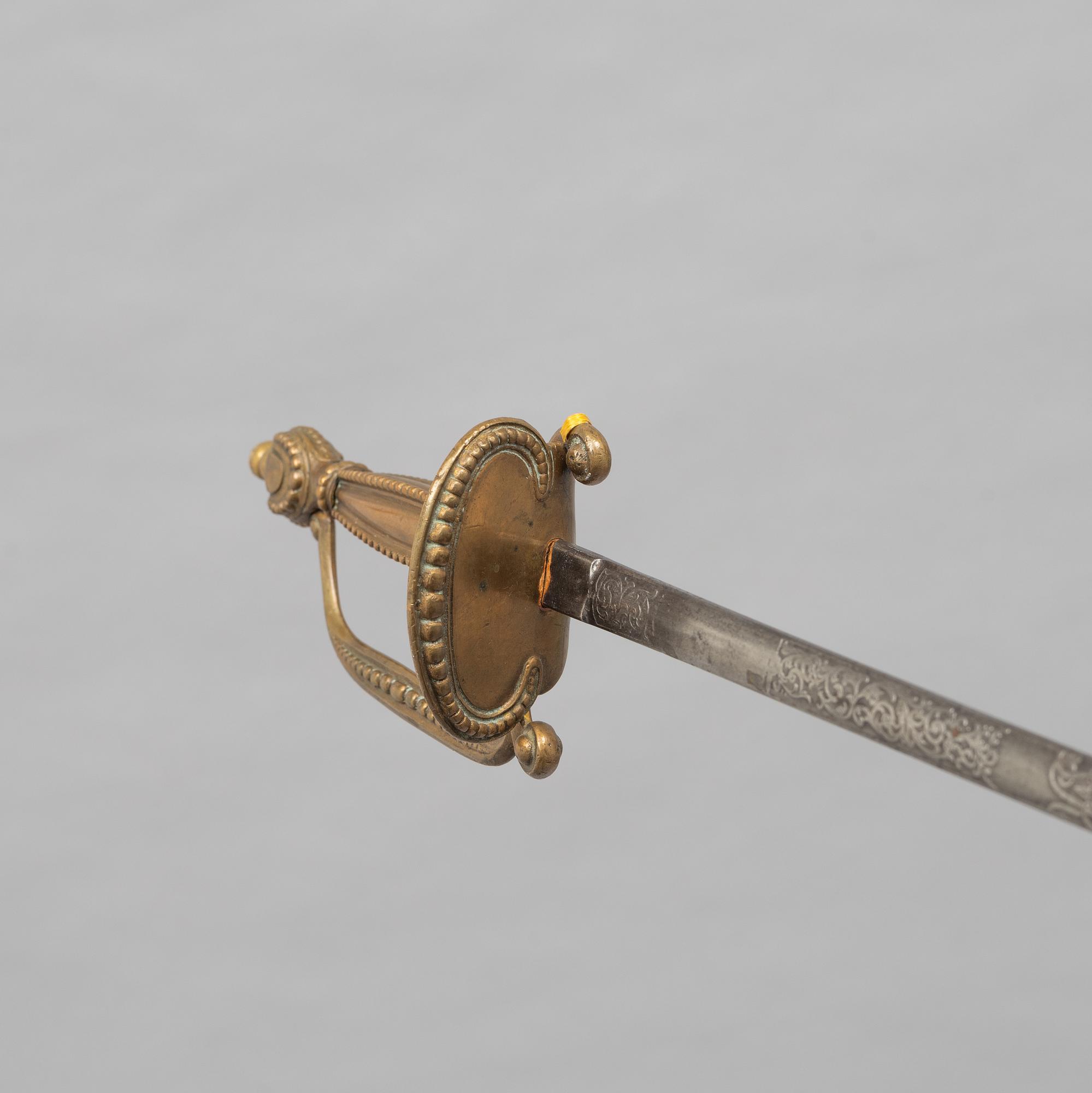 Dress sword, English early 20th century, with scabbard.