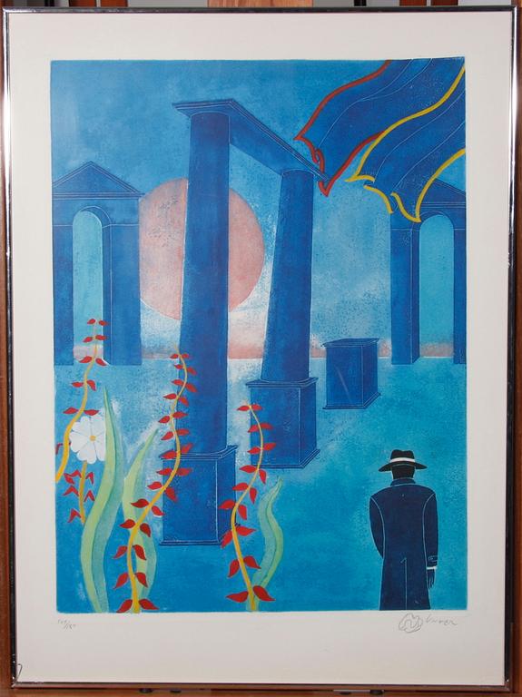 PARTI GRAFIK, 2 delar. Bl a Svenolov Ehrén. Sign o numr.