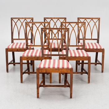 Six 'Swedish Grace' Chairs, first half of the 20th Century.