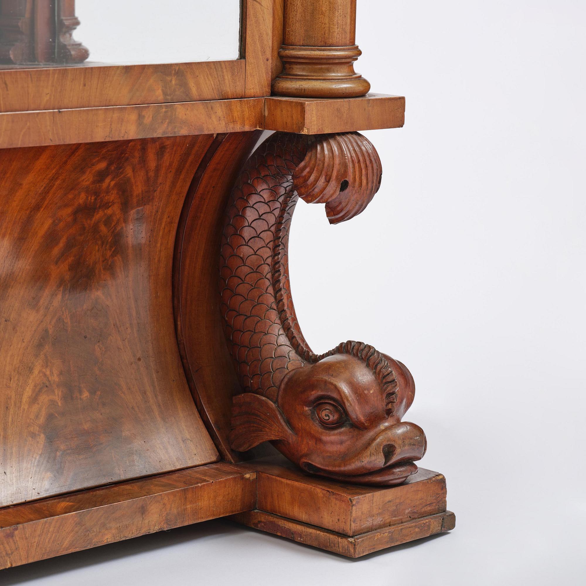 A Swedish Empire mahogany bibliothèque, ca 1830.