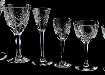 SERVISDELAR, 44 st, glas, "Helga", Kosta, 1900-talets andra hälft.