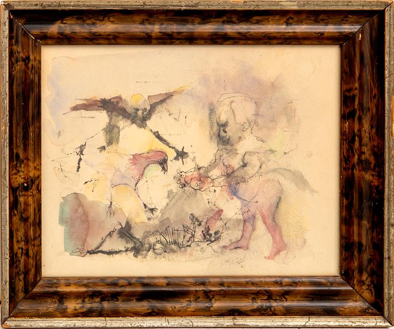 John Dobbs, mixed media technique, signed and dated -61.