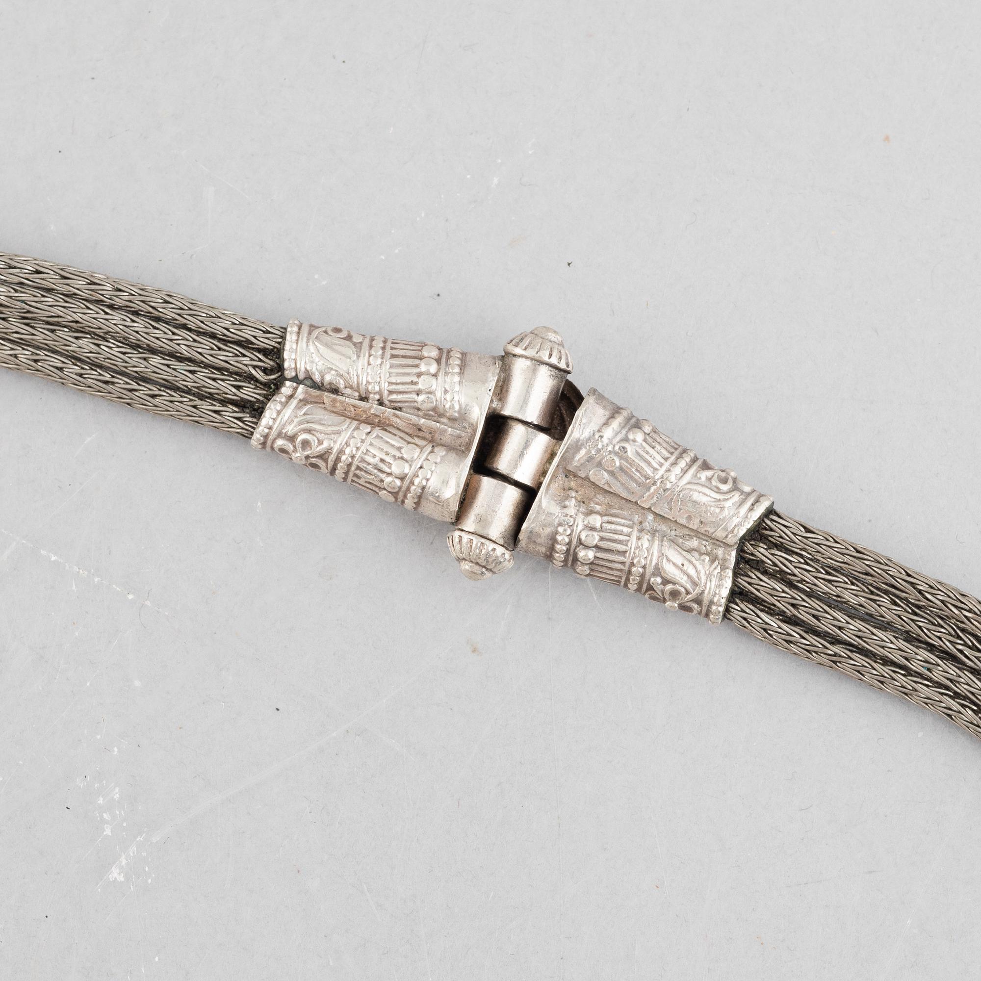 Belt, silver, without silver marks, probably Russia/Orient, around the year 1900.