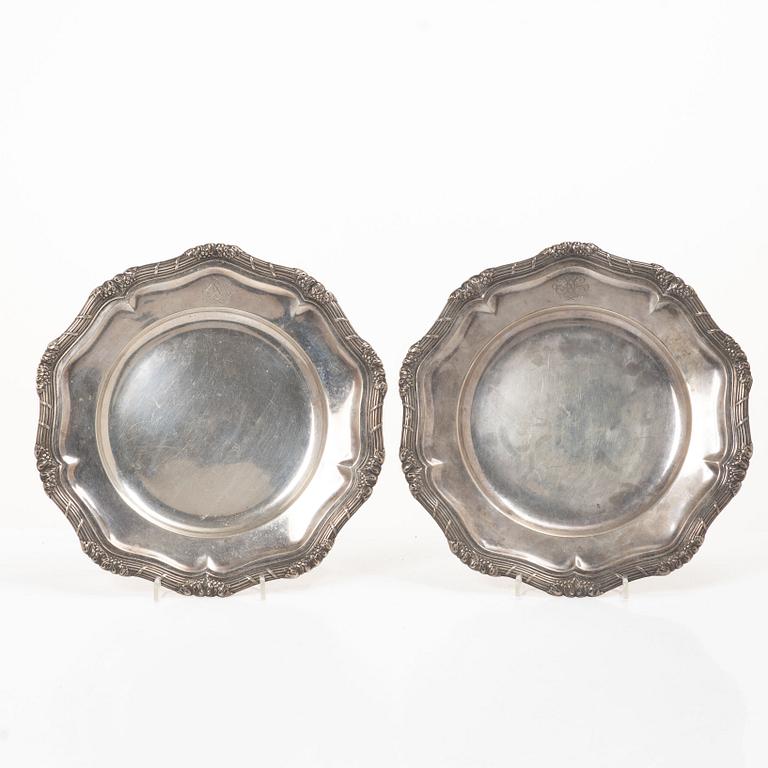 A. Dragsted, Twi Rococo style silver dishes, Copenhagen 1927.