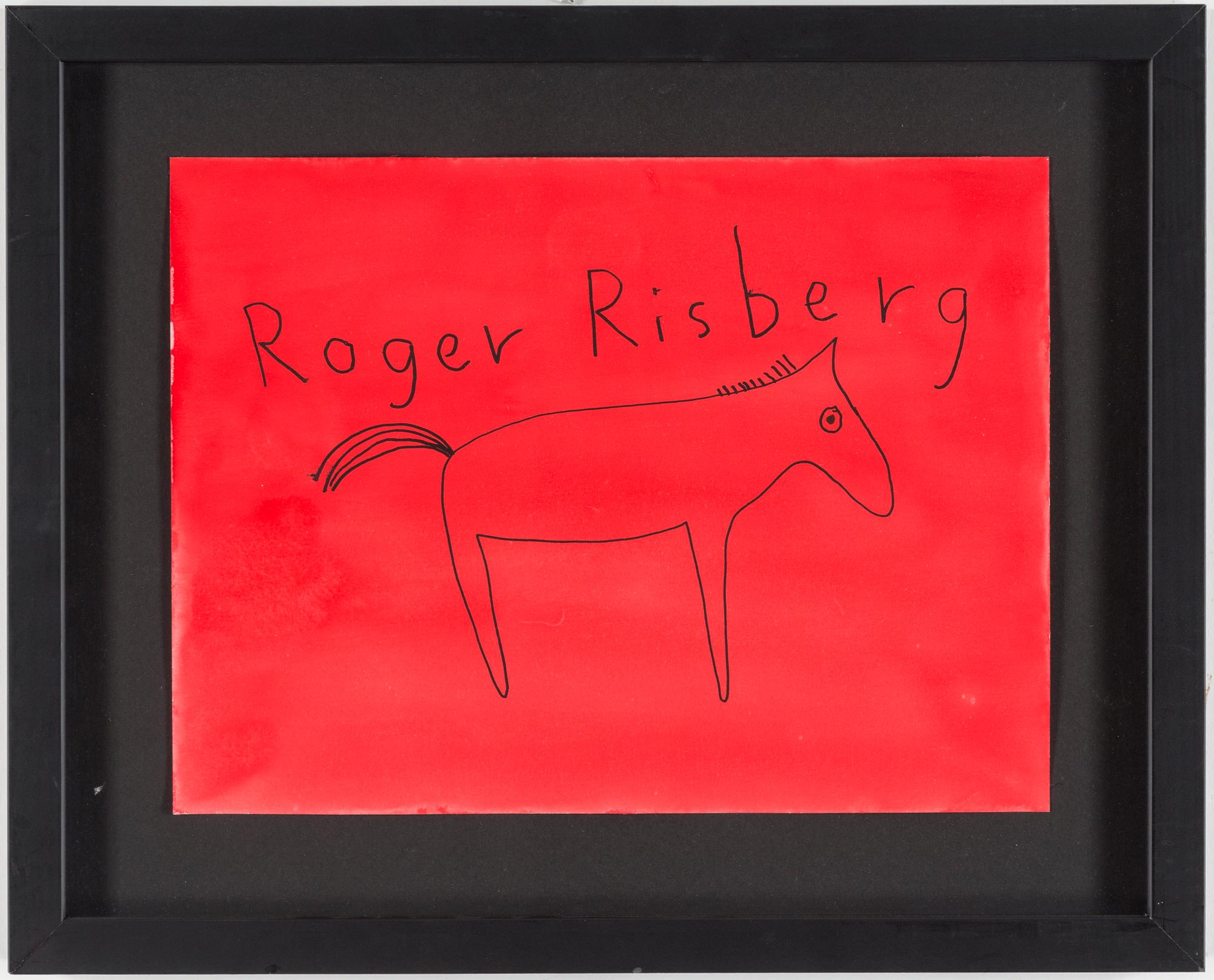 ROGER RISBERG, gouache and indian ink on paper, signed Roger Risberg.