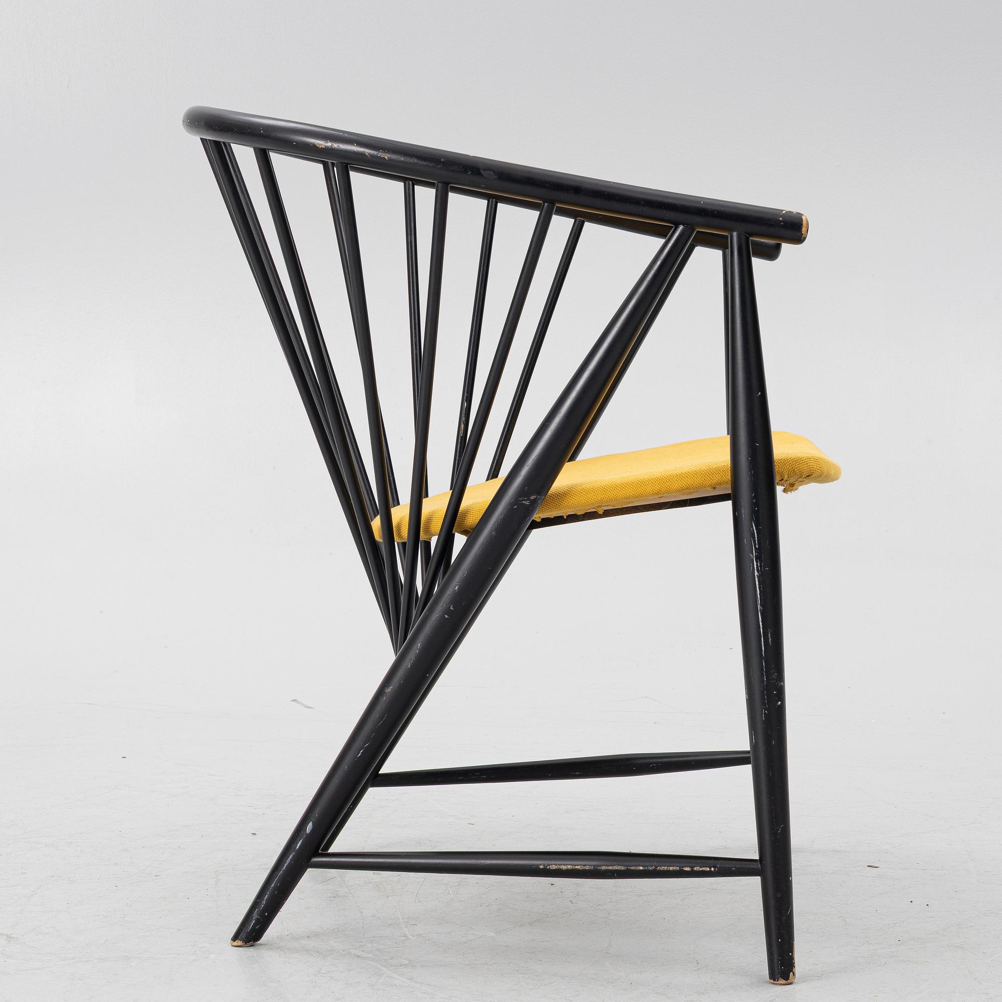 Sonna Rosén, armchair/"Solfjädern" 1950s/60s AB Nässjö Stolfabrik.