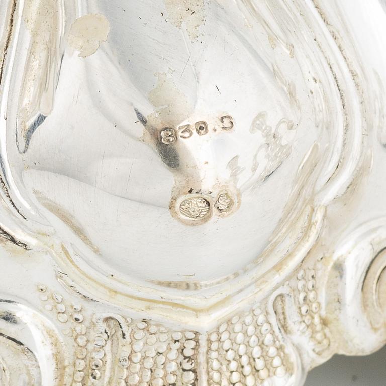 Kandelabrar, ett par, silver, barockstil, 1900-talets början.