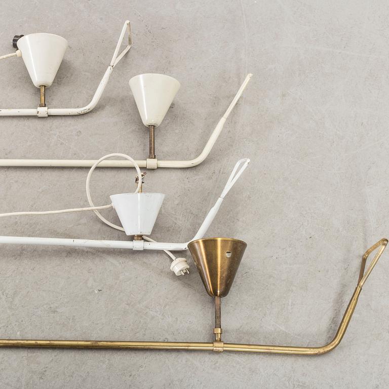 Four pendant holders, 19050's-60's. Brass Hans-Agne Jacobsson.