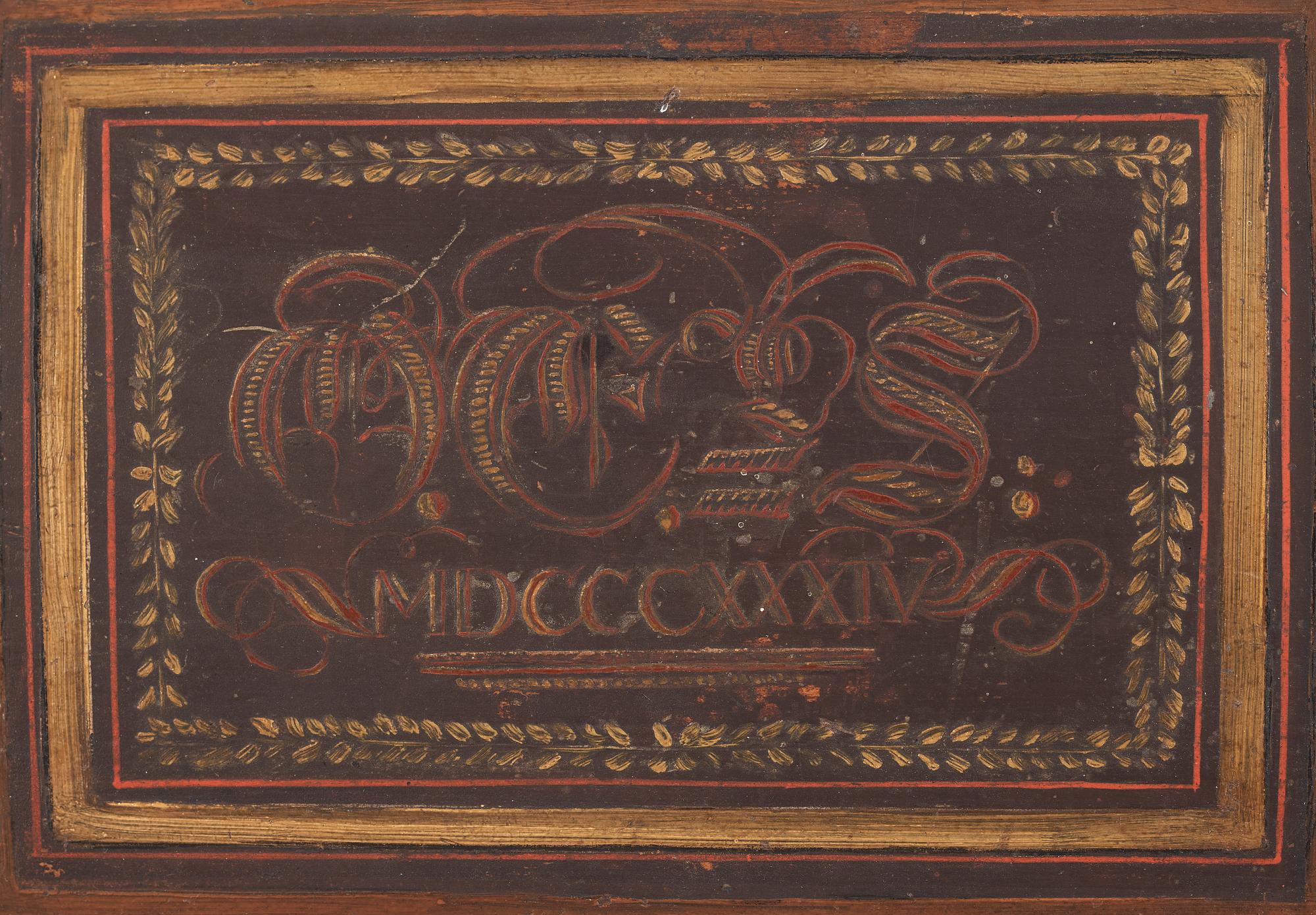 a folk art violin box from Arbrå Hälsingland marked OES 1834.