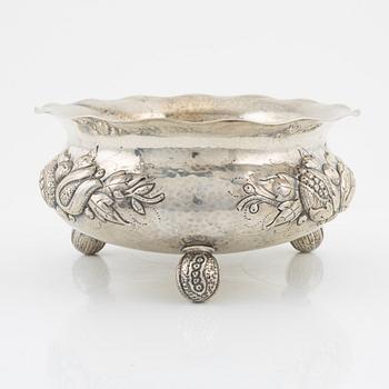 Skål, silver, barockstil, CG Hallberg, Stockholm, 1937.