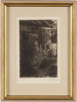 ANDERS ZORN, Etching, 1917, signed.