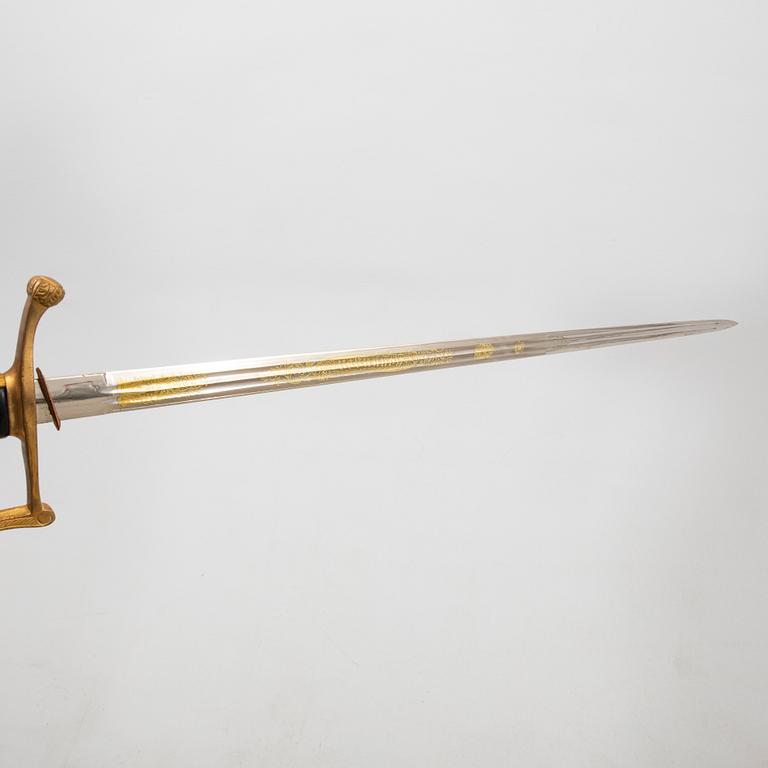 Sabel, svensk, m/1899 för infanteriofficer, med balja.