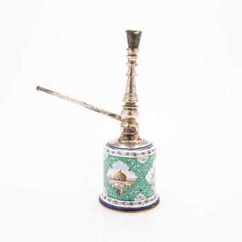 Emaljarbeten 3 st. troligen Persien, 1900-tal.