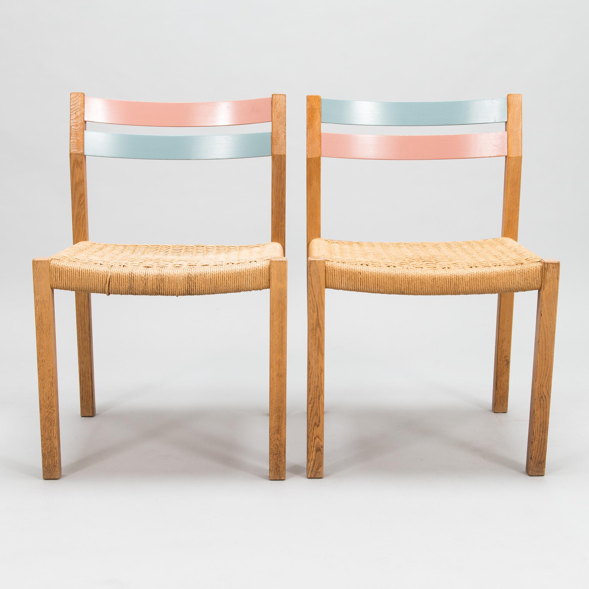 Jørgen H. Møller, six 1960's charis for J. L. Møller Models, Denmark.