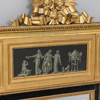 Mirror, late Gustavian, circa 1800.