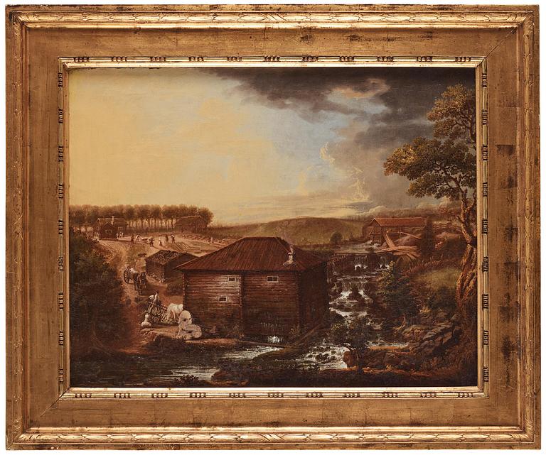 Johan Sevenbom, The watermill by the rapids.