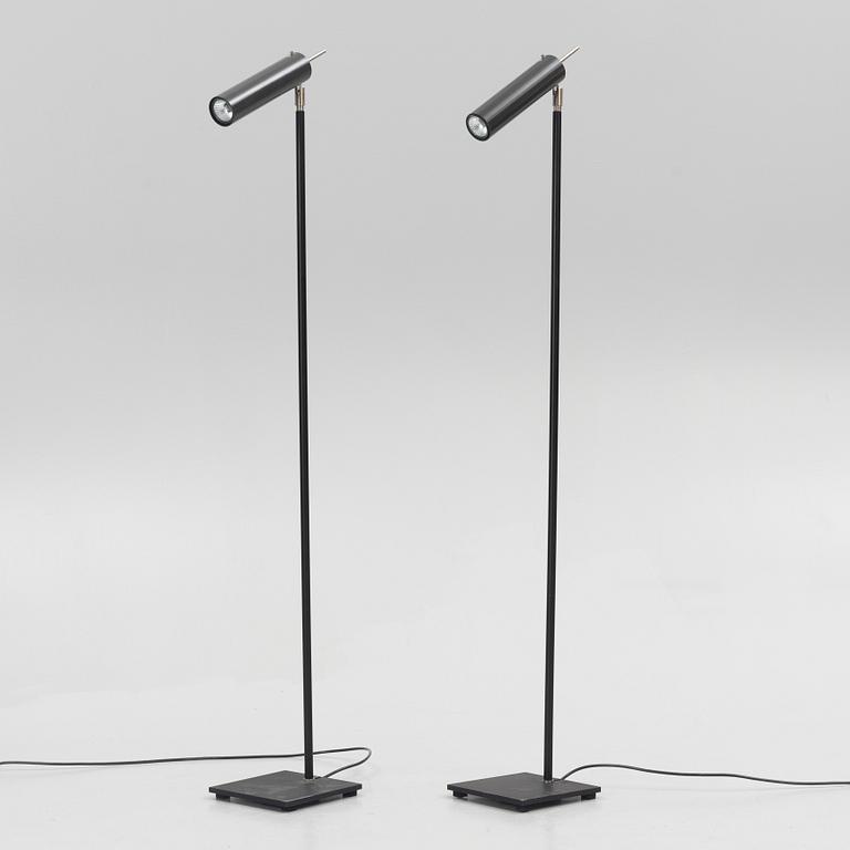 Enzo Catellani, a pair of floor lamps, Lucenera 506, Catellani & Smith.