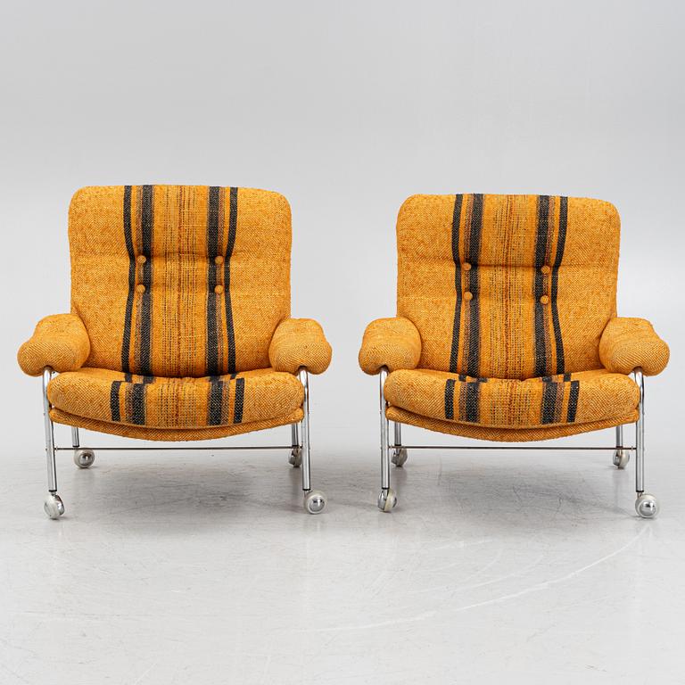 Fåtöljer ett par, sannolikt "Kimo" från Ulferts, 1970-tal.