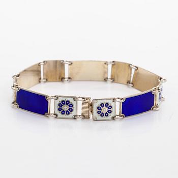 David Andersen, a sterling silver and enamel bracelet, Norway.