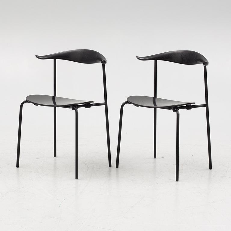 Hans J. Wegner, a set of six black oak chairs, 'CH88T', Carl Hansen & Son, Denmark, 2016.
