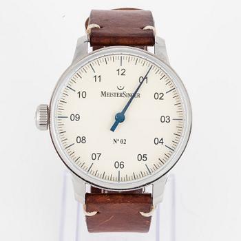MEISTERSINGER, No 2, wristwatch, 43 mm.