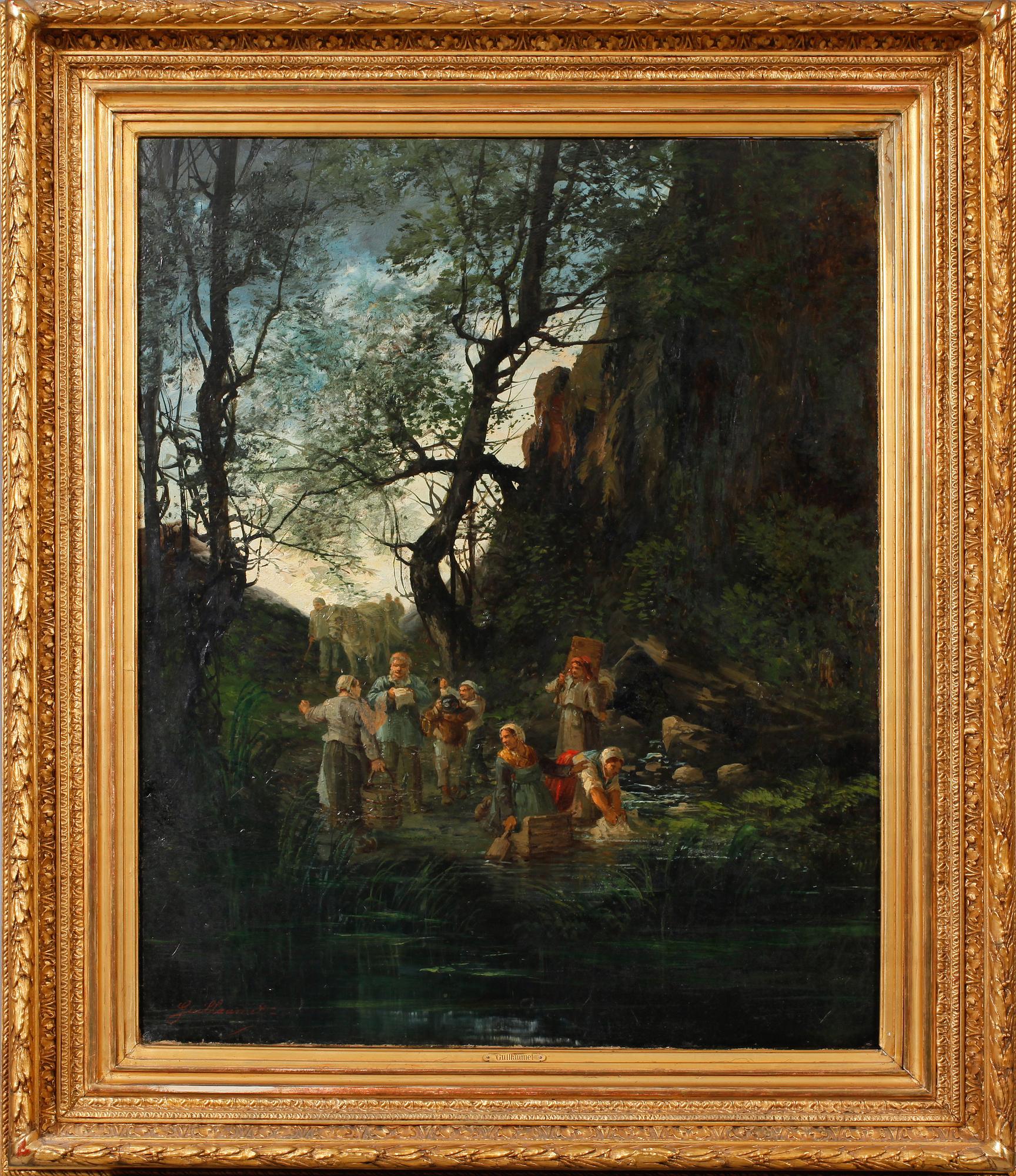 OKÄND KONSTNÄR, olja på duk, signerad Guillaumet, 1800-tal.