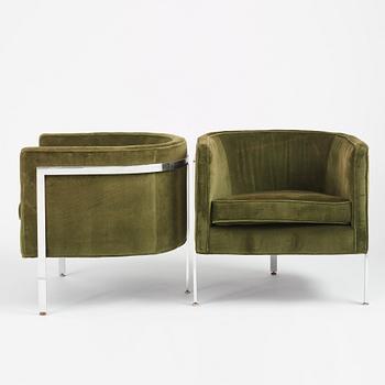 Harvey Probber, a pair of armchairs, USA, 1960s-70s.