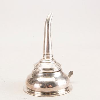 A 19th century English silver wine-strainer London 1813.