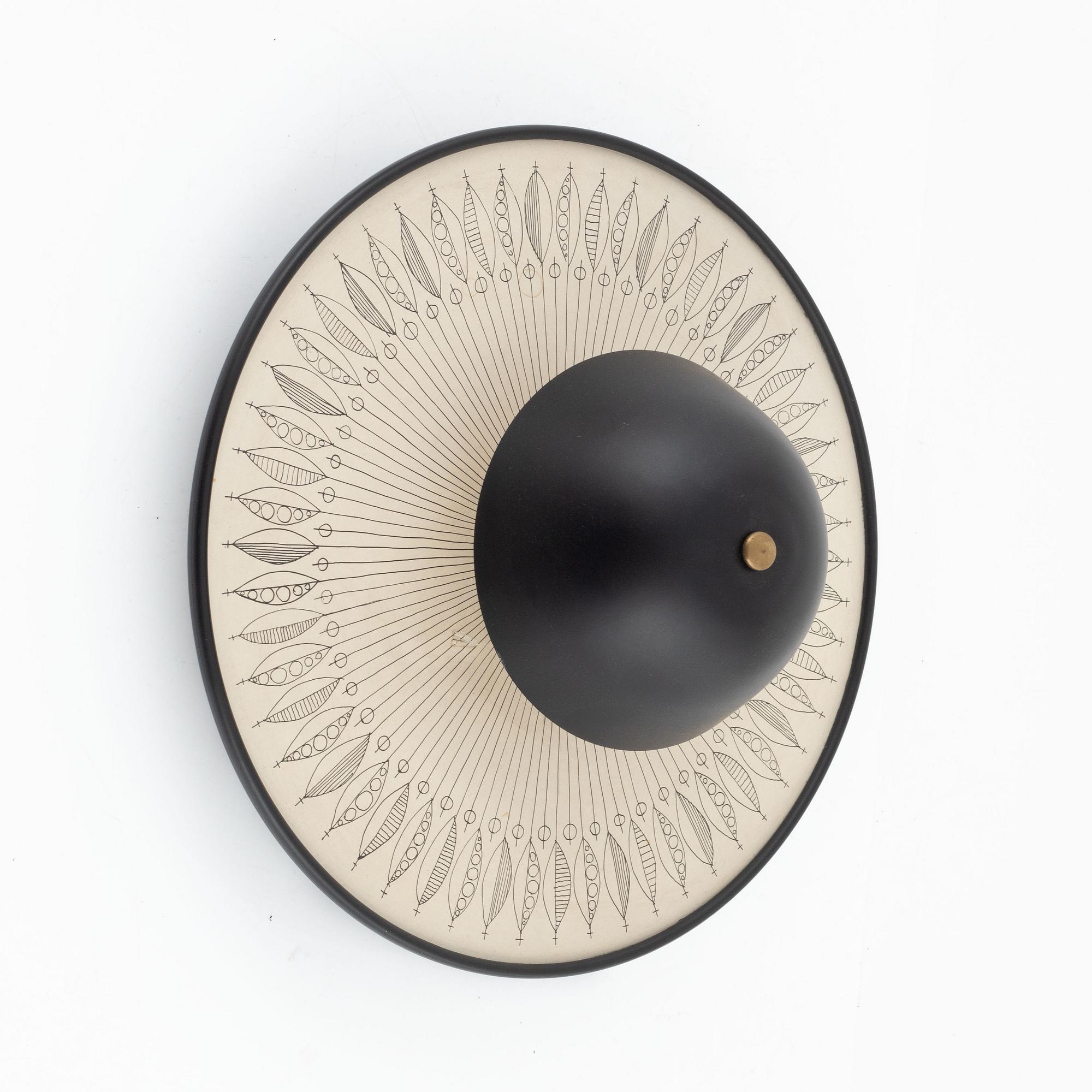 Hans-Agne Jakobsson,  vägglampa, modell "S 1744", Hans-Agne Jakobsson AB, Markaryd, 1950-tal.