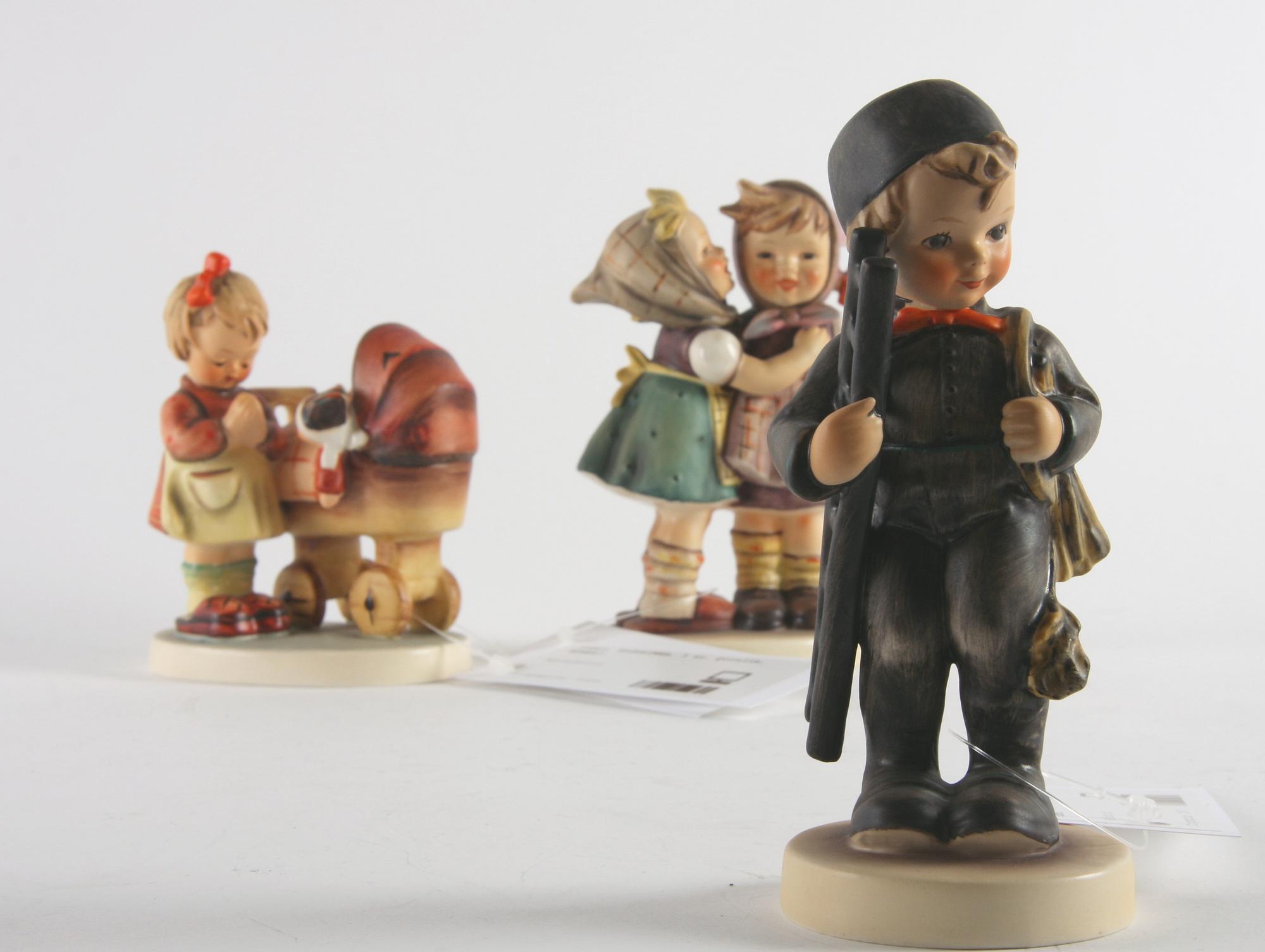 FIGURINER, 3 st, porslin, Hummel.