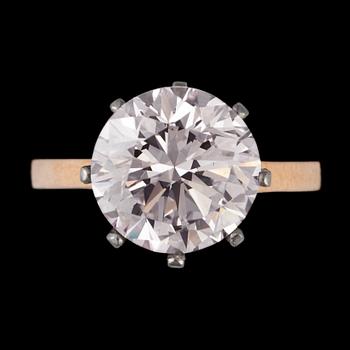 1117. A fancy light pink brilliant cut diamond ring, 4.86 cts.