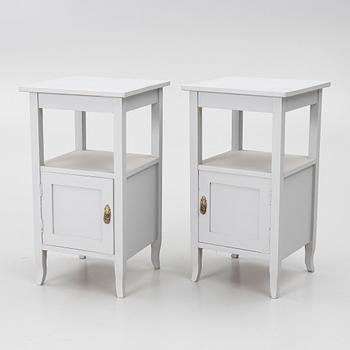 A pair of bedside tables, 20th century.