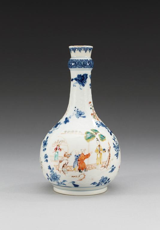 FLASKA, kompaniporslin. Qing dynastin, Qianlong (1736-95).