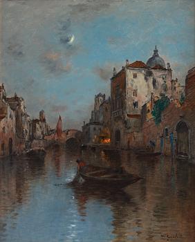 539. Wilhelm von Gegerfelt, Venetian canal scene.