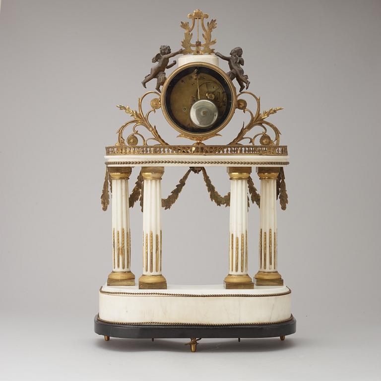 A Louis XVI late 18th century mantel clock.