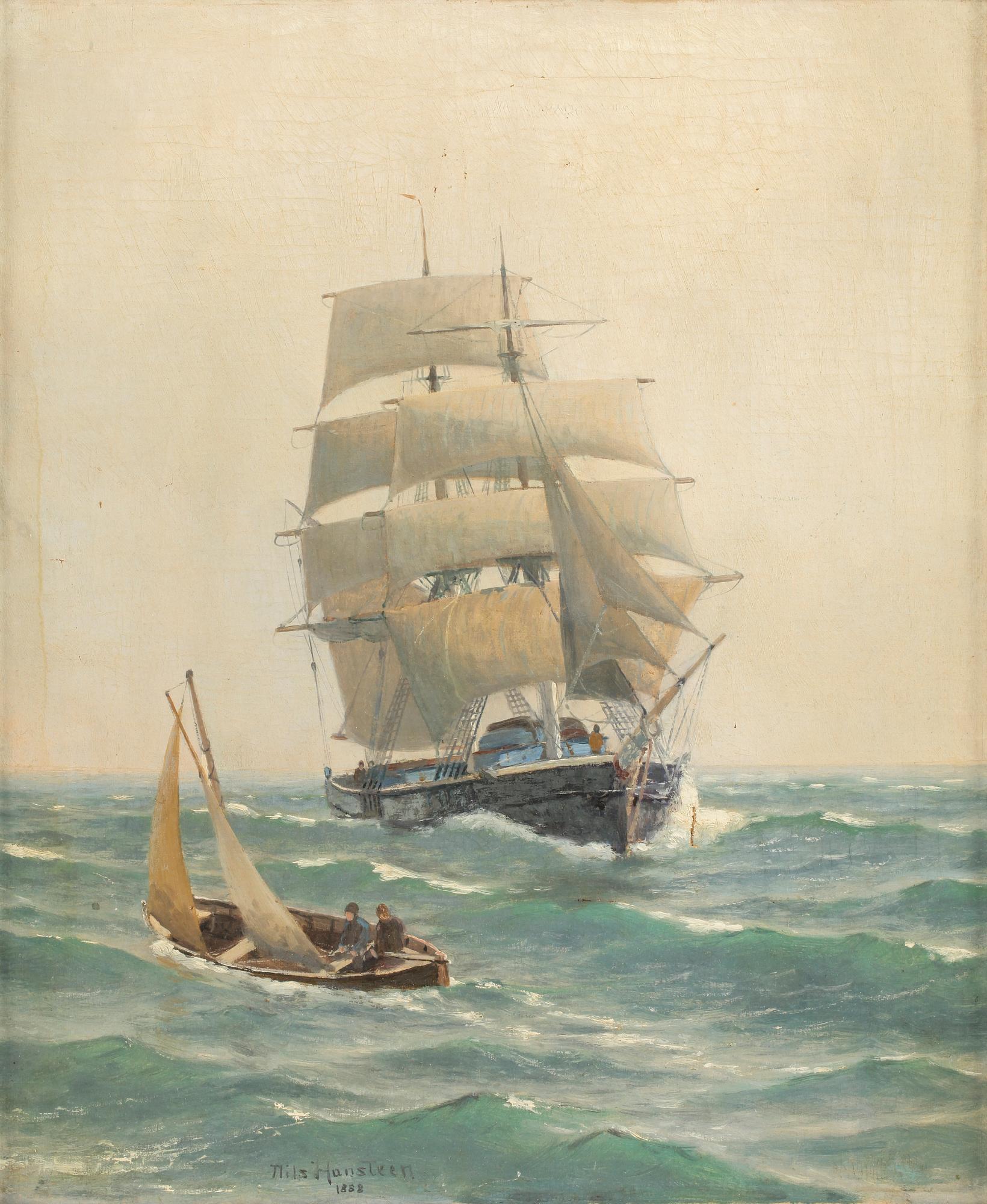 NILS HANSTEEN, olja på duk, sign o dat- 1888.