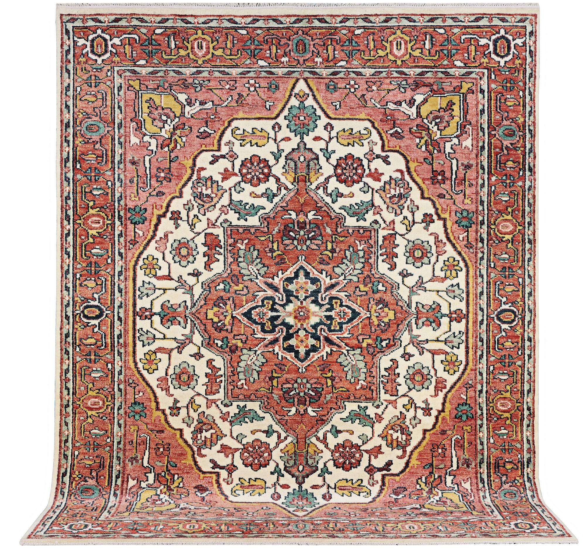 An oriental carpet with Mamluk design, c. 367 x 280 cm.