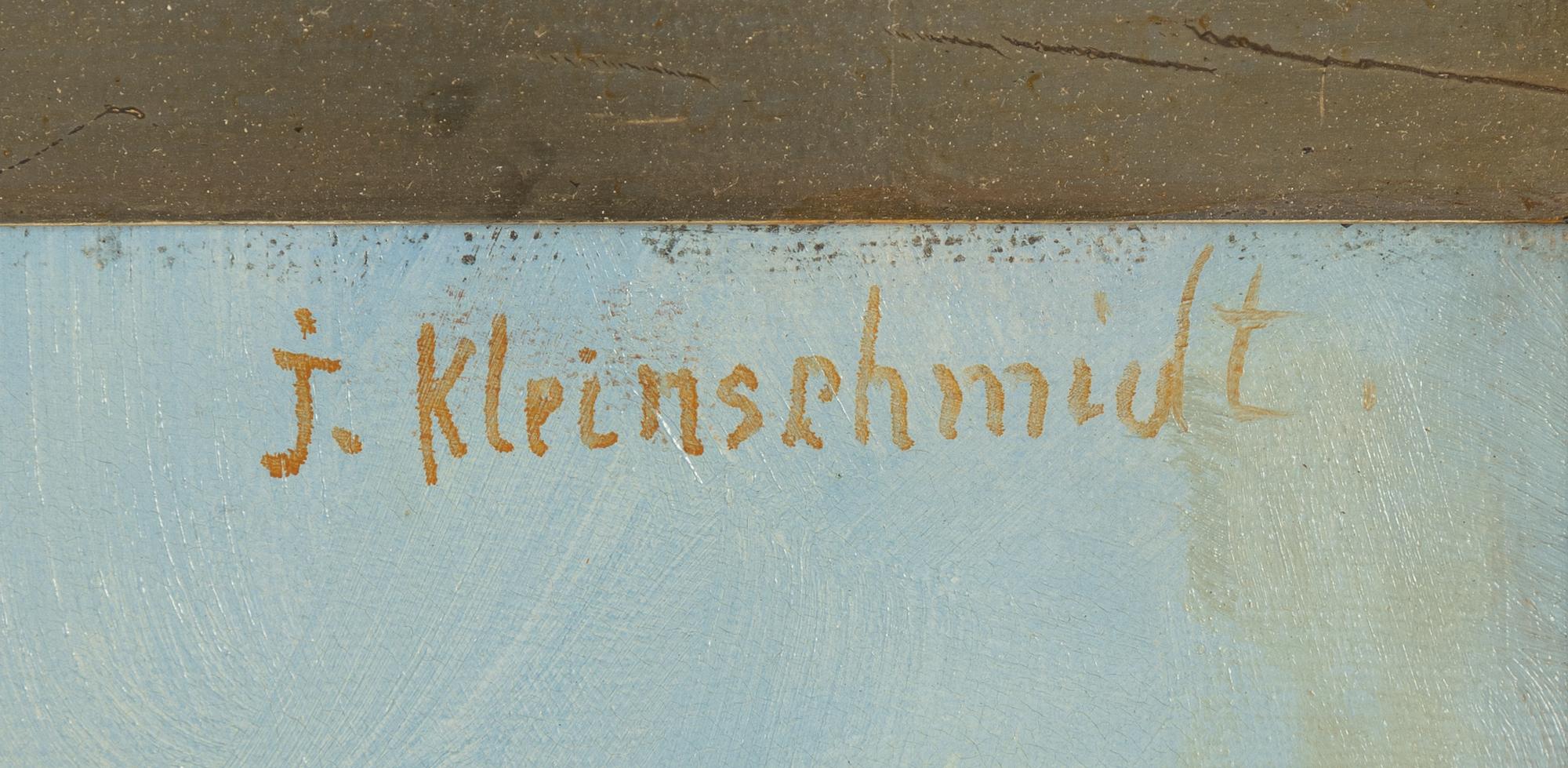 Johannes Kleinschmidt, olja på duk, signerad.