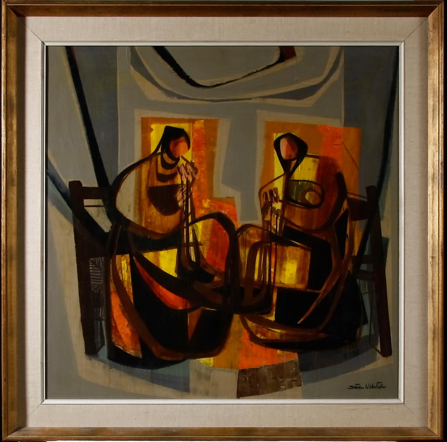 WIKSTRÖM, STURE. Olja på pannå, sign.