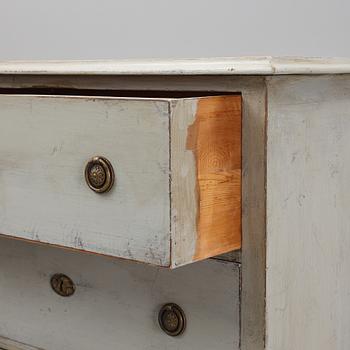 A Swedish painted chest of drawers, around the year 1900.