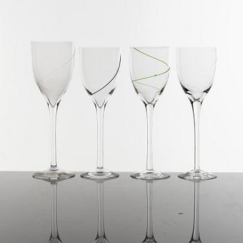 Anna Ehrner, a 75 piece glass service, 'Line', Kosta Boda, Sweden.