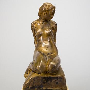 ADOLF POHL, sculpture, bronze, gold patina, signed A. Pohl and numbered 121/117.