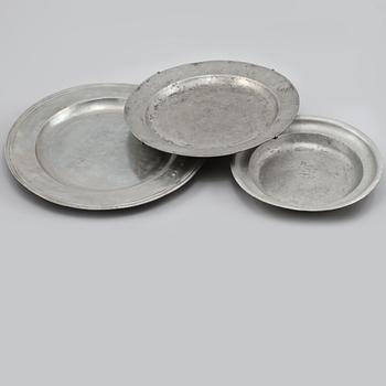 FAT, 3 st, tenn, 1700-tal samt 1700/1800-tal.