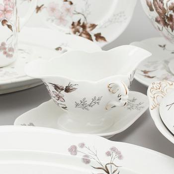 98 pieces of earthenware tableware from Rörstrand, model "Risa", produced between 1888- 1908.