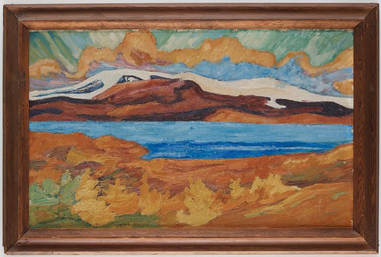 Helmer Osslund, "Torne Träsk om hösten" (Autumn scene from Lake Torneträsk/Duortnosjávri, Lapland, Sweden).