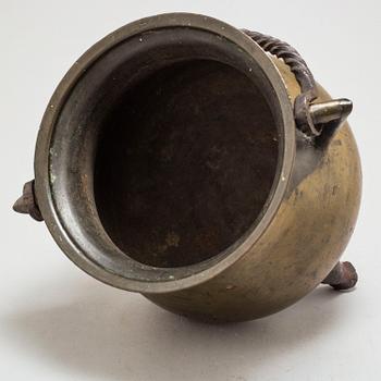 A possibly 16th century bronze cauldron.